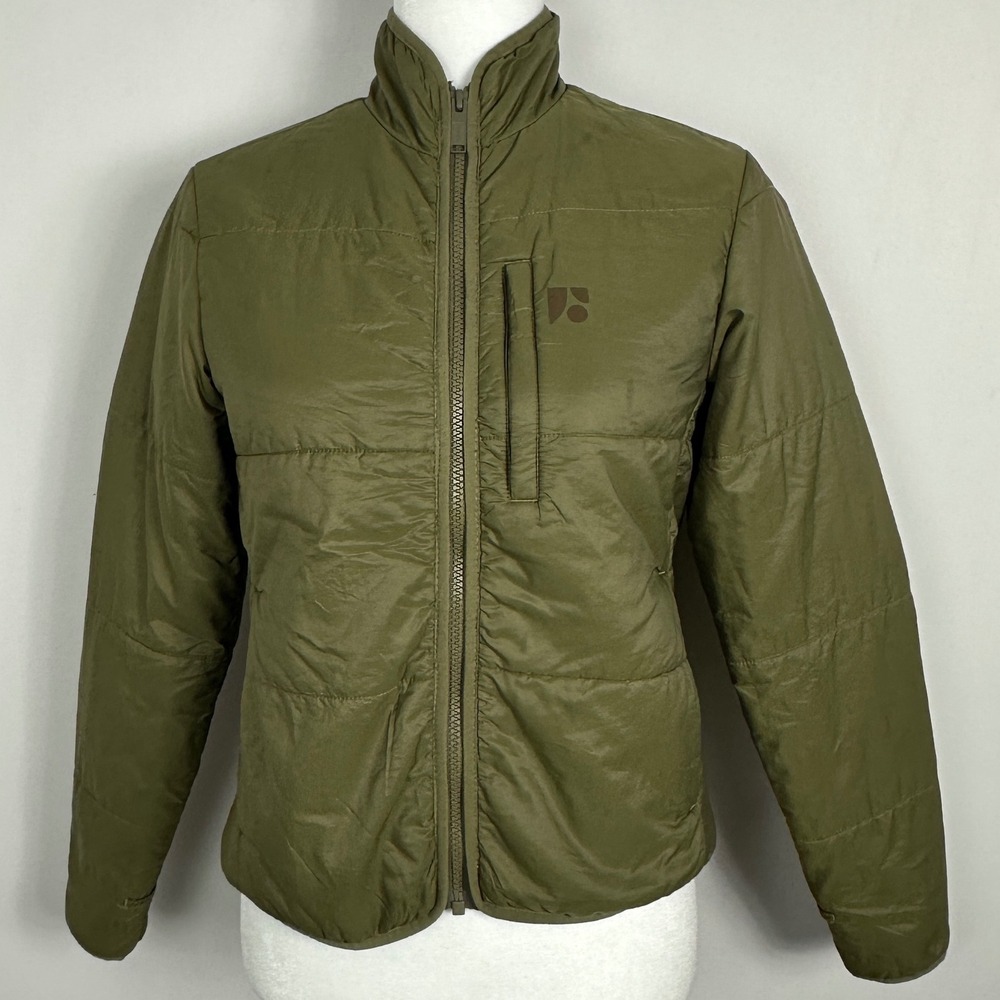 Frank And Oak Canada Olive Green Aero Puffer Jacket Lightweight Womens XS Coat